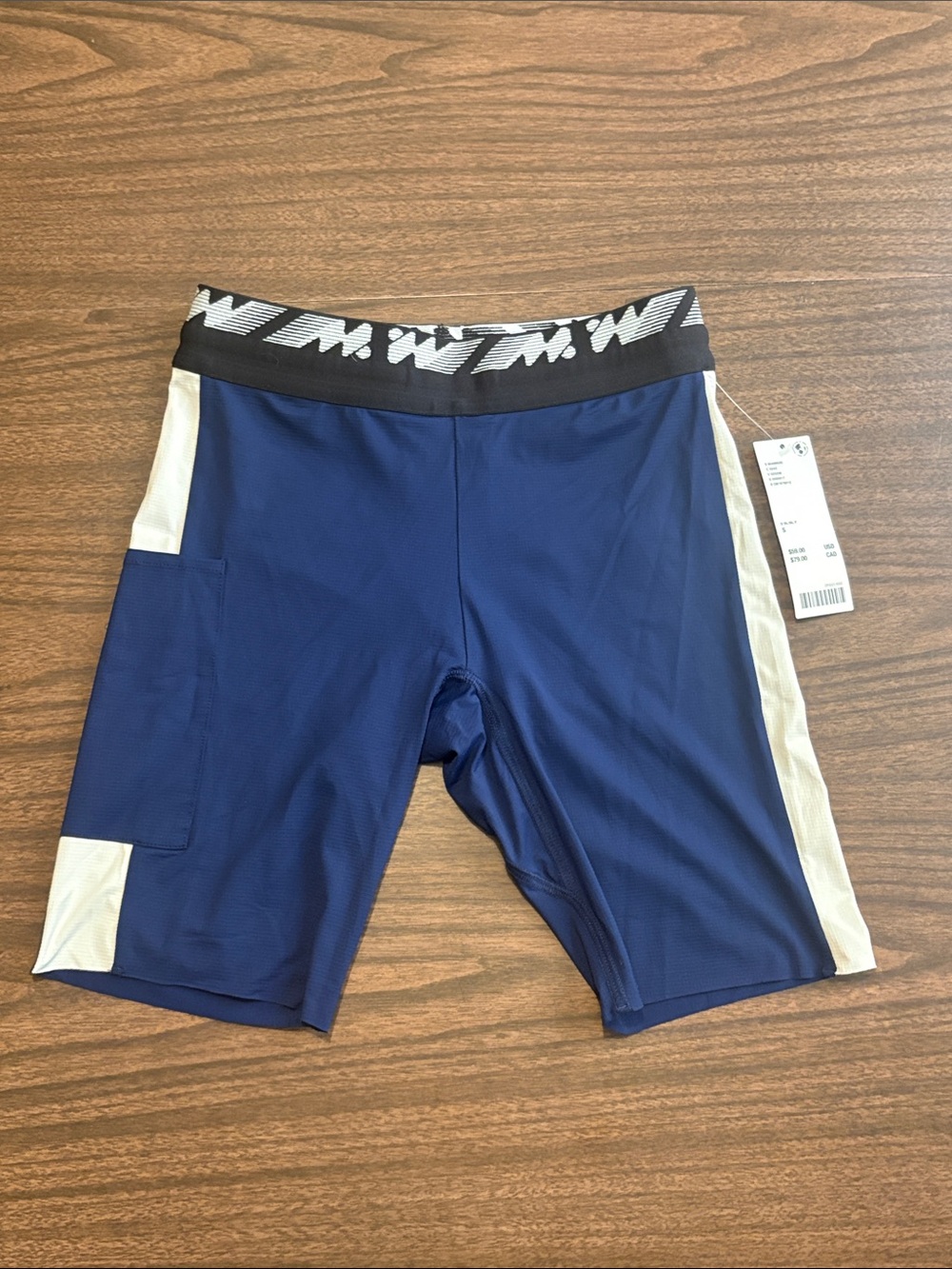 NEW Urban Outfitters Without Walls Small  Navy Running Half Tight Shorts NWT